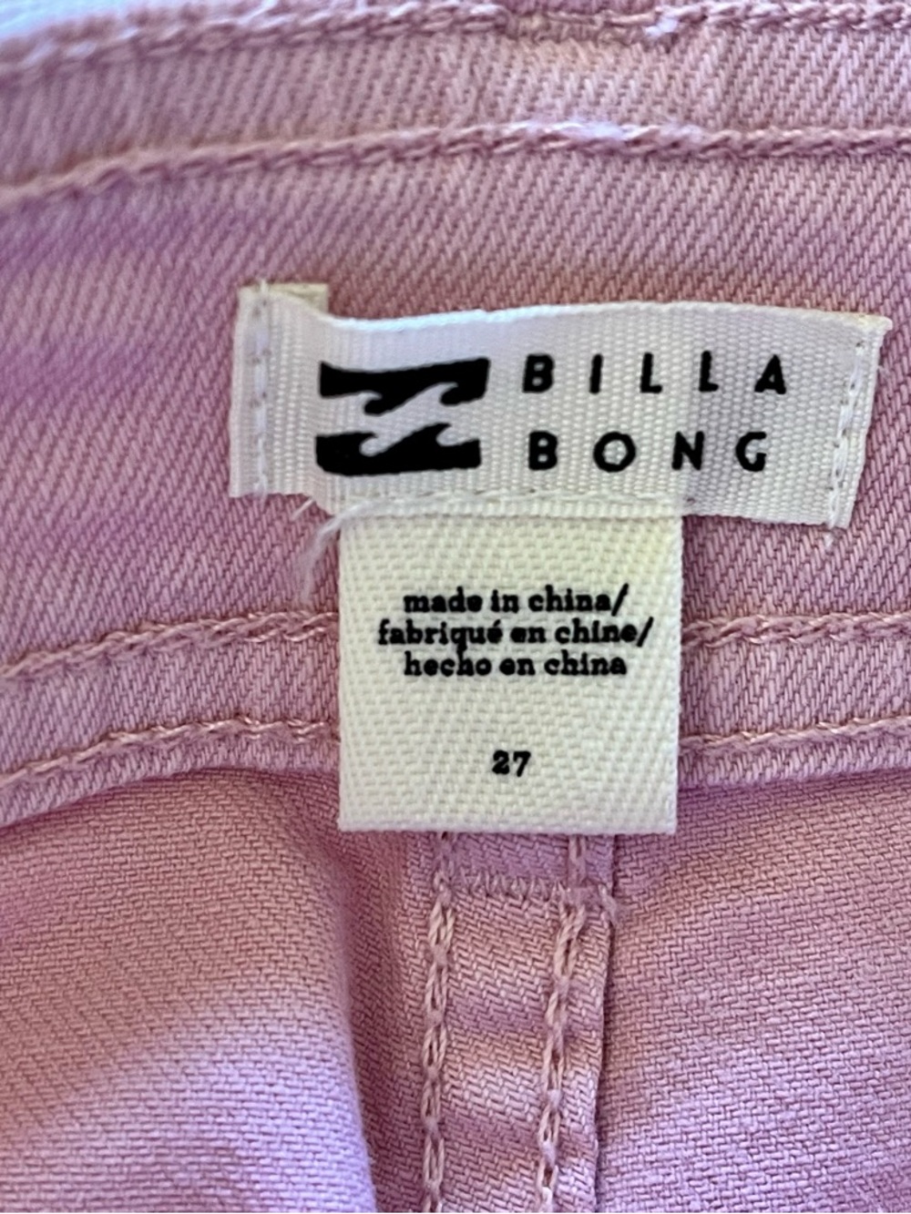Billabong Pink Free Fall High-Waist Wide Leg Pants - Size 27 - Picture 8 of 8